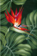 Vintage Style Hawaiian Fabrics
 Tropical Botanical Vintage Hawaiian Barkcloth Fabric -  bird of paradise flowers,& monstera leaves on a cotton apparel fabric.