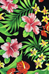 Tropical vintage plumeria, hibiscus, orchid, anthurium floral fabrics,apparel fabric. 