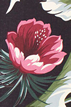 10kapalua Tropical Botanical Vintage Hawaiian Fabric night blooming cereus flowers with banana leaves -  non-upholstery cotton barkcloth fabric.