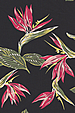 10kilou - Barkcloth Hawaii Fabrics - Vintage Style Hawaiian All-Over. Bird of paradise flowers.