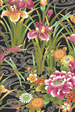 10ohiohi - Barkcloth Hawaii Fabrics - Tropical Botanical Vintage Hawaiian Fabric with Orchid flowers on apparel cotton..