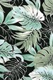 10'Omalu
 Tropical fabric leafy botanical design, including Palm leaf, monstera
, and plumeria all over design.