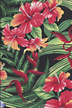 10palaiki  - tropical vintage style, Hawaiian botanical flower fabric.