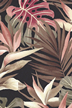 10ukali - Barkcloth Hawaii Fabrics - Vintage Style Hawaiian Botanical Fabric a tropical Bird of paradise, naholo
, and palm fronds on a cotton apparel fabric.