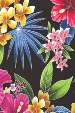 10ulana stylized, multi-colored hibiscus, plumeria, orchids and ferns apparel cotton, Tropical Botanical Vintage Hawaiian Fabric Hawaiian vintage style fabric. apparel cotton, Tropical Botanical Vintage Hawaiian Fabric Hawaiian vintage style fabric.