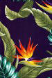 11ekahi Tropical Bird of paradise, apparel cotton, Hawaiian vintage style fabric.