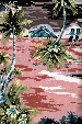 14isles  - tropical vintage style, Hawaiian landscape with hula dancers.