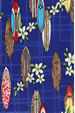 20huahina surfboards, plumeria, on a plaid apparel cotton, Hawaiian vintage style fabric