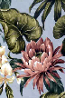 20Protea Tropical Botanical Vintage Hawaiian Fabric Hawaiian botanical Protea flowers on a cotton fabric.