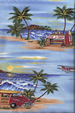 20wala Diamond Head, airplanes, ships, fruit stand apparel cotton, Tropical Botanical Vintage Hawaiian Fabric Hawaiian vintage style fabric.