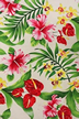 30hanu Barkcloth Hawaii - tropical vintage style, Hawaiian botanical flower fabric. 30hanu - Tropical vintage plumeria, hibiscus, orchid, anthurium floral fabrics, cream apparel fabric.