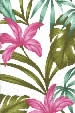 30meli Vintage Hawaiian Lily flowers on a cotton poplin apparel fabric.