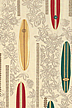 30mohi Surfboards and tapa print on cotton apparel fabric.
