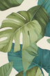30nakoa - Barkcloth Hawaii Fabrics - Vintage Style Hawaiian. All-Over. Stylized, multi-colored monstera, banana, and taro leaves.