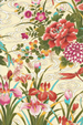 30ohiohi  - Barkcloth Hawaii Fabrics - Tropical Botanical Vintage Hawaiian Fabric with Orchid flowers on apparel cotton..