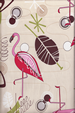 30welo Tropical Hawaiian Tropical Hawaiian abstract atomic, sixties, 60's, flamingo, space-age cotton fabric.