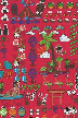 40nakeke Barkcloth Hawaii Fabrics - Vintage Style Hawaiian Fabrics Hula 
				Girls and other fun characters on cotton poplin apparel fabric.