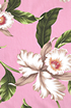 60'okika - Barkcloth Hawaii Fabrics - Tropical Botanical Vintage Hawaiian Fabricwith Orchid flowers on apparel cotton..