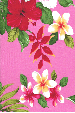 60'olo'olo Hibiscus, heliconia, plumeria, naholo
 fern and palm fronds on cotton apparel fabric.