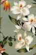 70waiakea Tropical Botanical Vintage Hawaiian Fabric Hawaiian Tropical Botanical Vintage Hawaiian Fabric Hawaiian orchid & bird of paradise flowers, cotton non-upholstery barkcloth fabric.