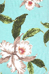 80'okika  - Barkcloth Hawaii Fabrics - Tropical Botanical Vintage Hawaiian Fabric with Orchid flowers on apparel cotton..
