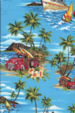 80 Olali apparel cotton, woodies,surfboards, palm trees, airplanes, ships, Diamond Head, Hawaiian vintage style fabric.