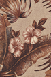 90sepia Leafy botanical non-upholstery barkcloth in a sepia color fabric.