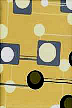 Honolulu Gold metro, abstract, atomic, cotton upholstery bark cloth