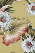 Night Blooming ceres flowers Tropical Hawaiian fabric - olive cotton barkcloth fabric.