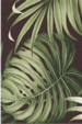 Oasis - Chocolate - Hawaiian vintage style fabric on cotton upholstery bark cloth