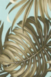Oasis - Seafoam - Hawaiian vintage style fabric on cotton upholstery bark cloth