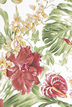 Summertime Ivory Tropical Botanical Vintage Hawaiian Fabric Hawaiian floral print on a cotton upholstery twill fabric.