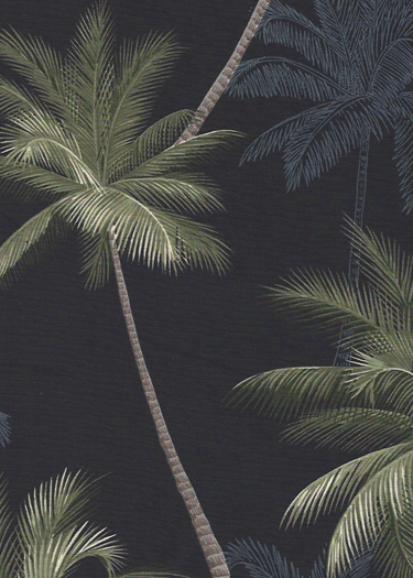 10malie Birds - Barkcloth Hawaii - Timeless Hawaiian Fabrics For your Home& Body
 			Tropical vintage style, Hawaiian botanical palm tree fabric. cotton apparel fabric.