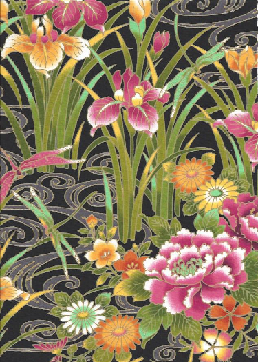 10ohiohi - Barkcloth Hawaii Fabrics - Tropical Botanical Vintage Hawaiian Fabric with Orchid flowers on apparel cotton..