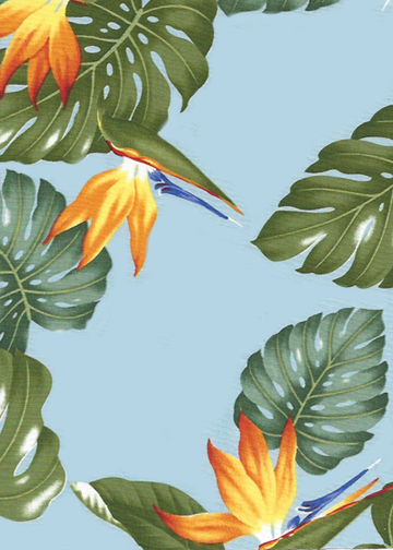 20imi - Bird of paradise and Monstera apparel fabric.