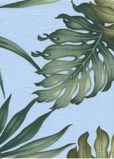 20miha - Vintage Style Hawaiian fabric print with palm and monstera leaves - apparel weight cotton apparel fabric.