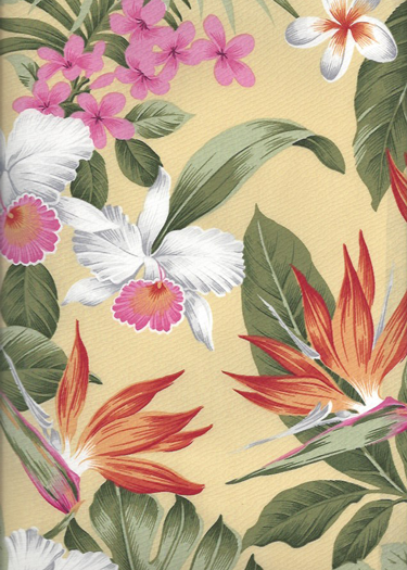 50lehiwa- Barkcloth Hawaii - Timeless Hawaiian Fabrics For your Home& Body
        Tropical vintage style, Hawaiian botanical cotton apparel fabric.