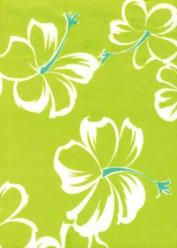 lemi Tropical Hawaiian orchid & plumeria flowers, cotton apparel fabric.