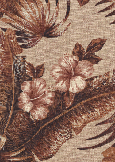 90sepia Tropical Hawaiian sepeia Wide Non-Upholstery Barkcloth.