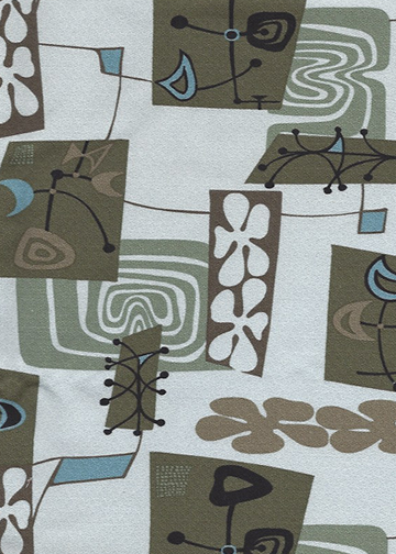 Daddy-O Sky Tropical Hawaiian abstract Bark Crepe upholstery fabric.