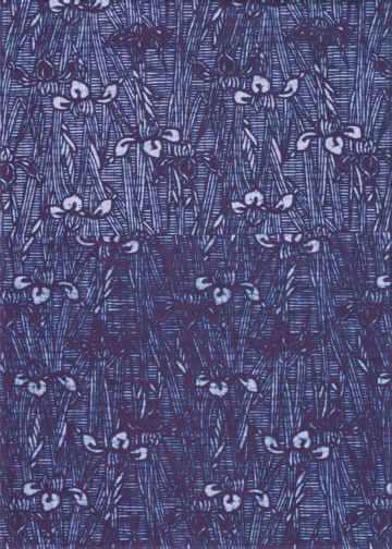 20indigoII Indigo blue reversible quilting or apparel fabric.