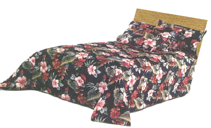 View of bedspread
