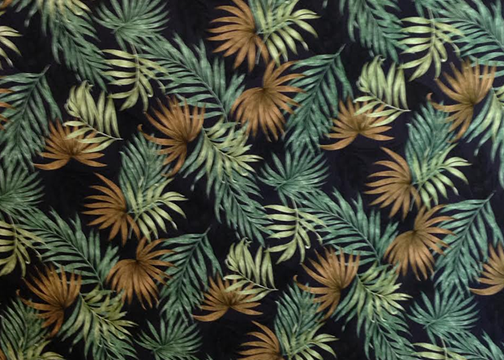 10alawa Barkcloth Hawaii Fabrics - Vintage Style Hawaiian Fabric Tropical Botanical Hawaiian Leafy pattern, cotton apparel fabric.