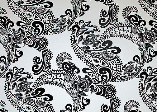 Kakao - Barkcloth Hawaii - Timeless Hawaiian Fabrics For your Home & Body Swirling tattoo turtles, tapa and block prints over a textured ground