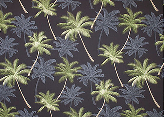 10malie - Barkcloth Hawaii - Timeless Hawaiian Fabrics For your Home& Body
			 Tropical vintage style, Hawaiian botanical palm tree fabric. cotton apparel fabric.