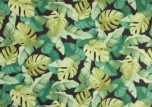 10nakoa - All-Over. Multi-colored monstera, banana, and taro leaves, apparel fabric.