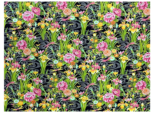 10ohiohi  - Barkcloth Hawaii Fabrics - Tropical Botanical Vintage Hawaiian Fabric.c with Orchid flowers on apparel cotton..