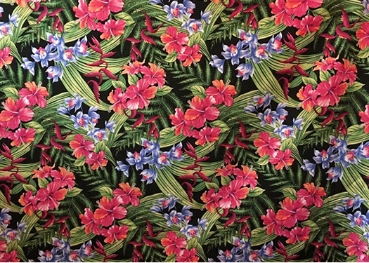 10palaiki - Barkcloth Hawaii Fabrics - Vintage Style Hawaiian Fabrics Bird of paradise apparel fabric of various patterns