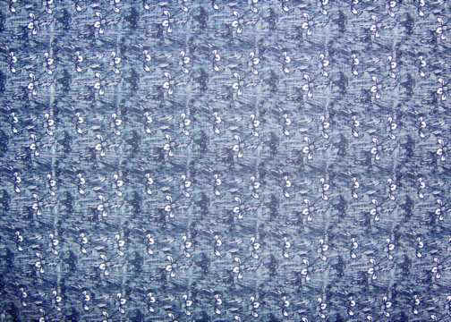20indigoIII Indigo blue reversible quilting or apparel fabric.