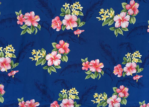 Kuina - Barkcloth Hawaii Fabrics - Vintage Style Hawaiian Fabric
			   Tropical Botanical Vintage Hawaiian Fabric - cotton apparel fabric.